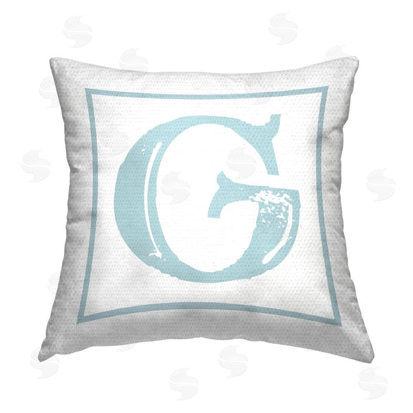 Stupell Industries Stupell Studio | G Alphabet Initial Printed Throw Pillow