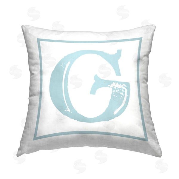 stupell industries Stupell Studio | G Alphabet Initial Printed Throw Pillow