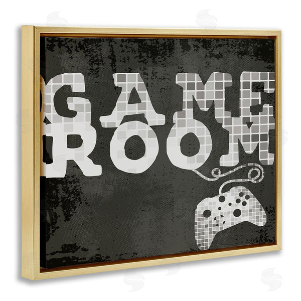 Stupell Industries Stupell Studio | Game Room Phrase Video Controller Geometric Pattern