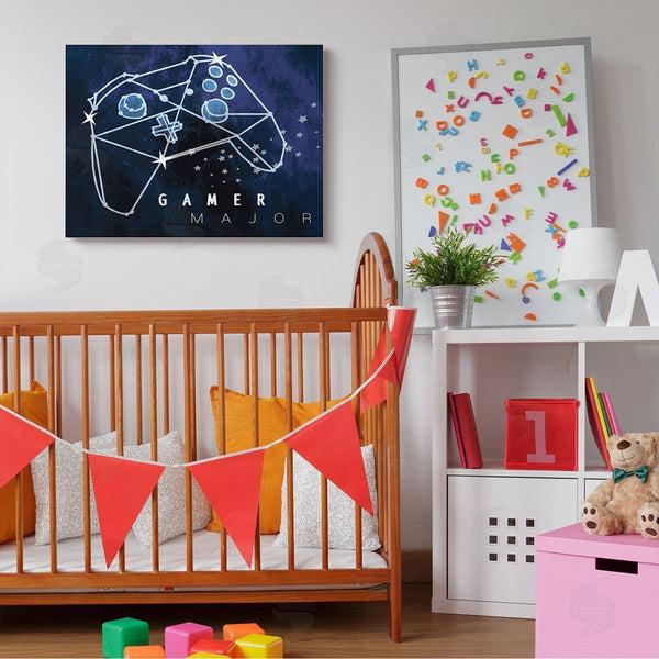 Stupell Industries Stupell Studio | Gamer Major Phrase Controller Constellation Outer Space Wall Art