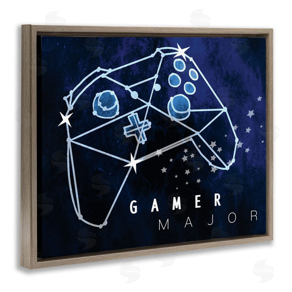 Stupell Industries Stupell Studio | Gamer Major Phrase Controller Constellation Outer Space Wall Art