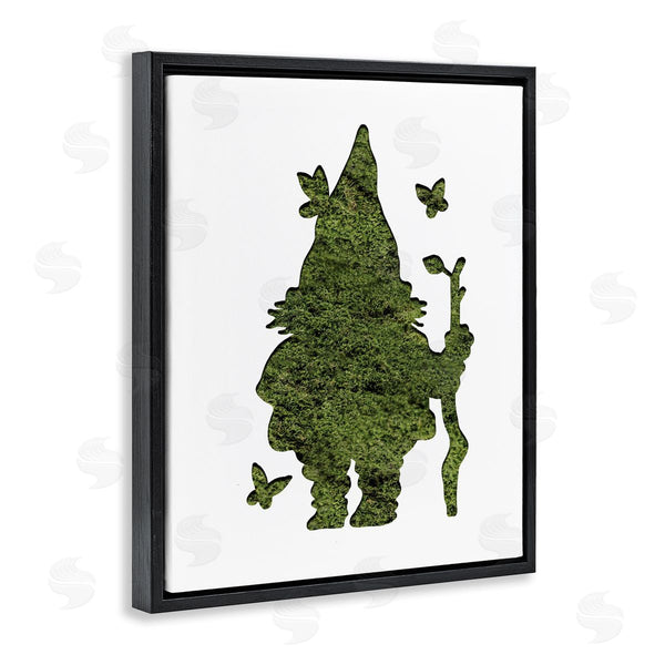 Stupell Industries Stupell Studio | Garden Creature Gnome With Butterflies Grass Pattern Wall Art