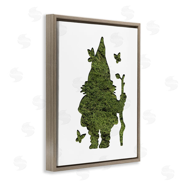 Stupell Industries Stupell Studio | Garden Creature Gnome With Butterflies Grass Pattern Wall Art