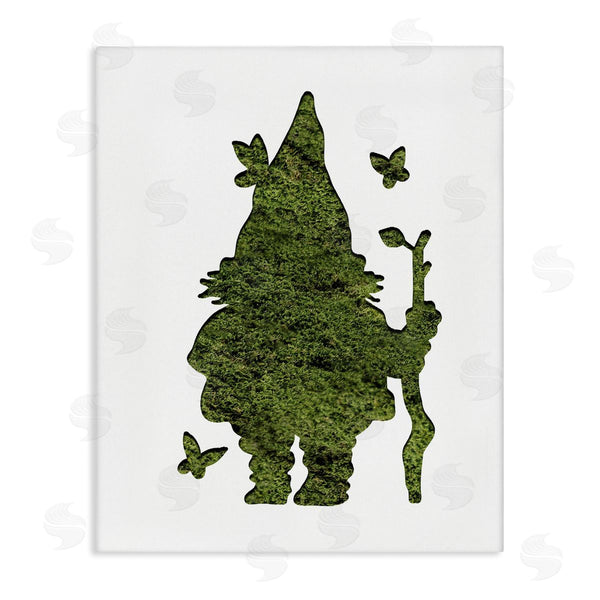 stupell industries Stupell Studio | Garden Creature Gnome with Butterflies Grass Pattern Wall Art