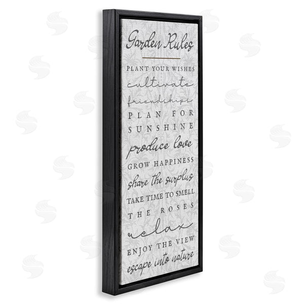 Stupell Industries Stupell Studio | Garden Rules On Floral Pattern Wall Art