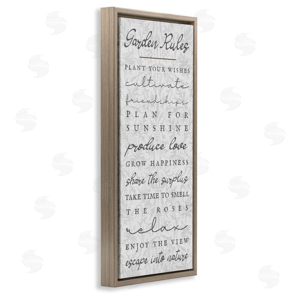 Stupell Industries Stupell Studio | Garden Rules On Floral Pattern Wall Art