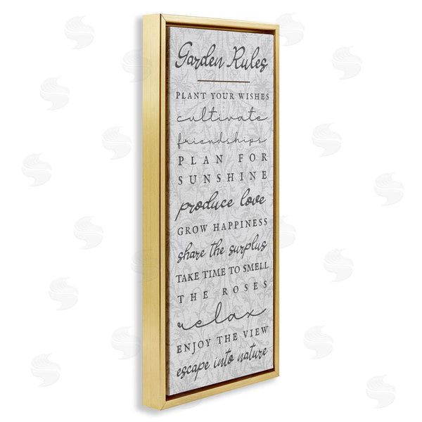 Stupell Industries Stupell Studio | Garden Rules On Floral Pattern Wall Art