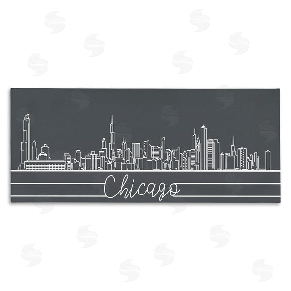 stupell industries Stupell Studio | Geometric Chicago Illinois Skyline Retro Architecture