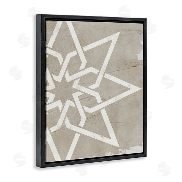 Stupell Industries Stupell Studio | Geometric Eight Point Star Distressed Grain Detail