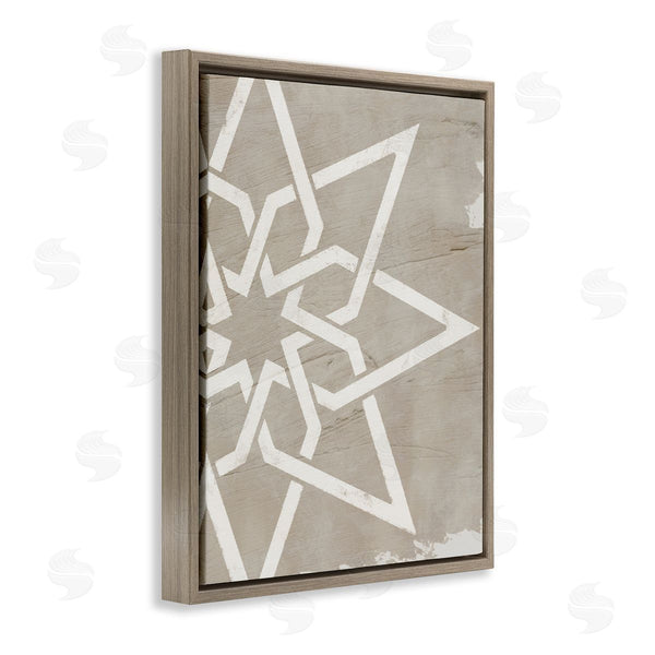 Stupell Industries Stupell Studio | Geometric Eight Point Star Distressed Grain Detail