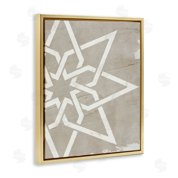 Stupell Industries Stupell Studio | Geometric Eight Point Star Distressed Grain Detail