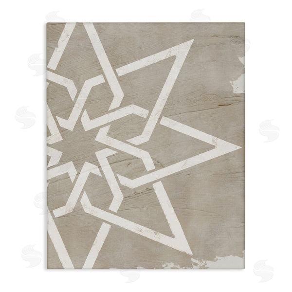 stupell industries Stupell Studio | Geometric Eight Point Star Distressed Grain Detail