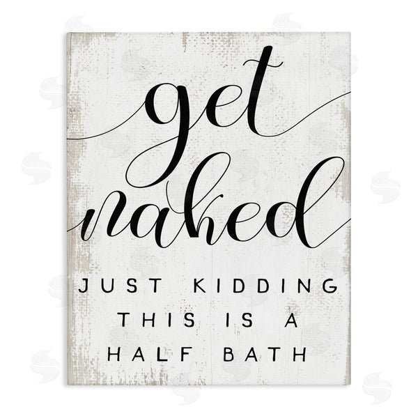 stupell industries Stupell Studio | Get Naked Half Bath Phrase Toilet Room Humor