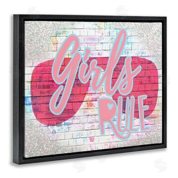 Stupell Industries Stupell Studio | Girls Rule Pink Graffiti Wall Art