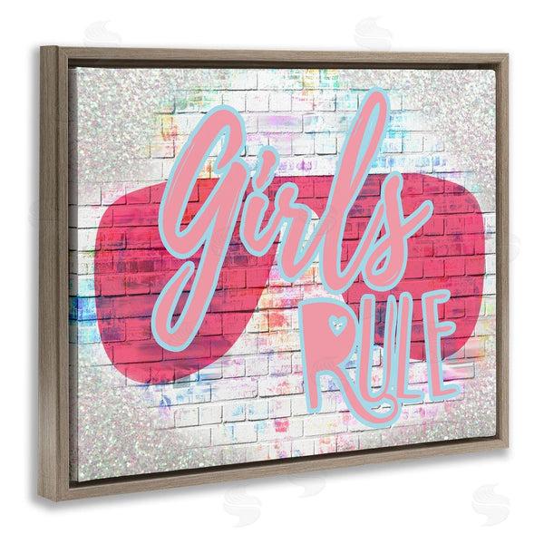 Stupell Industries Stupell Studio | Girls Rule Pink Graffiti Wall Art