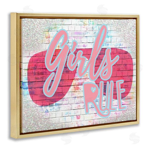 Stupell Industries Stupell Studio | Girls Rule Pink Graffiti Wall Art