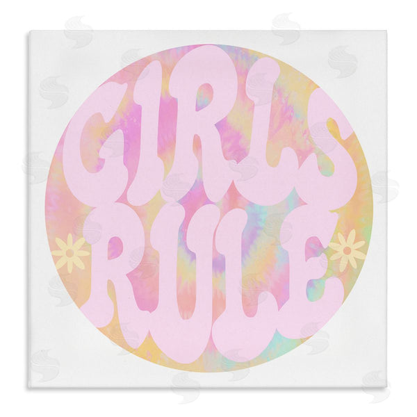stupell industries Stupell Studio | Girls Rule Pink Tie Dye Wall Art