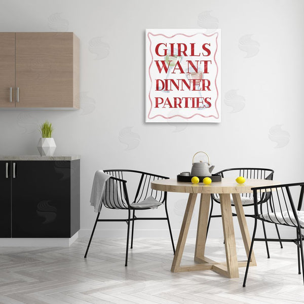 Stupell Industries Stupell Studio | Girls Want Dinner Parties Wall Art