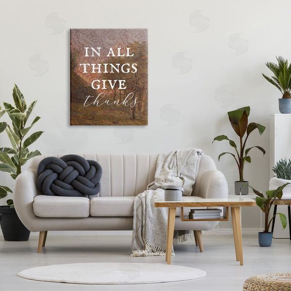 Stupell Industries Stupell Studio | Give Thanks Nature Pattern Wall Art