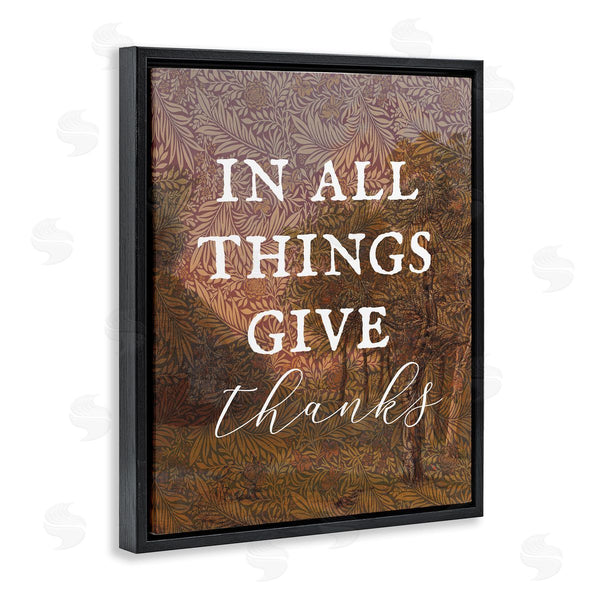 Stupell Industries Stupell Studio | Give Thanks Nature Pattern Wall Art