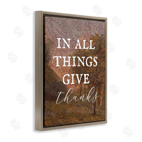 Stupell Industries Stupell Studio | Give Thanks Nature Pattern Wall Art