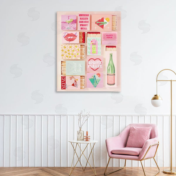 Stupell Industries Stupell Studio | Glam Cocktails Retro Matches Wall Art