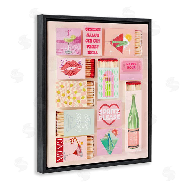 Stupell Industries Stupell Studio | Glam Cocktails Retro Matches Wall Art