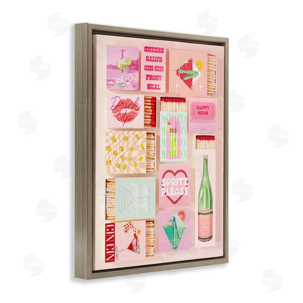 Stupell Industries Stupell Studio | Glam Cocktails Retro Matches Wall Art