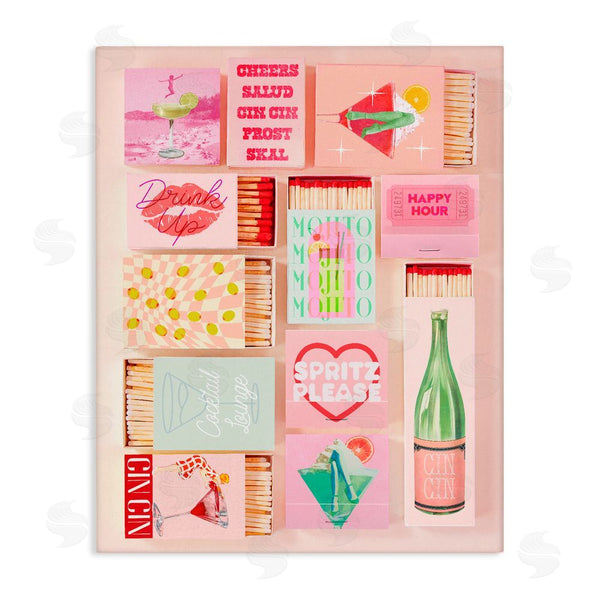 stupell industries Stupell Studio | Glam Cocktails Retro Matches Wall Art