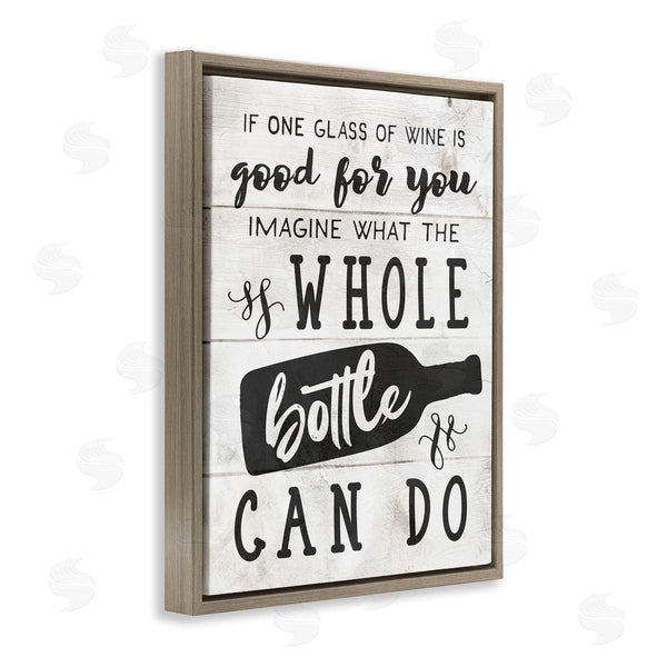 Stupell Industries Stupell Studio | Glass Or Bottle Of Wine Funny