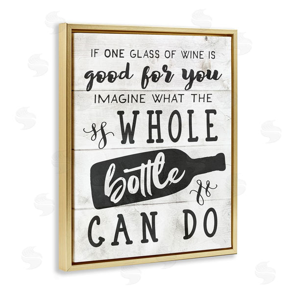 Stupell Industries Stupell Studio | Glass Or Bottle Of Wine Funny