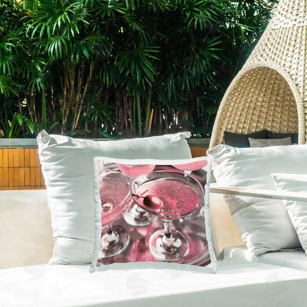 Stupell Industries Stupell Studio | Glimmering Pink Martinis Printed Throw Pillow