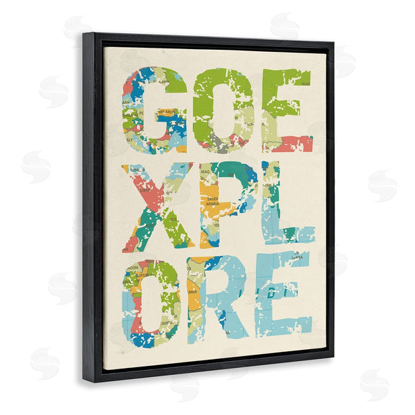 Stupell Industries Stupell Studio | Go Explore Map Typography