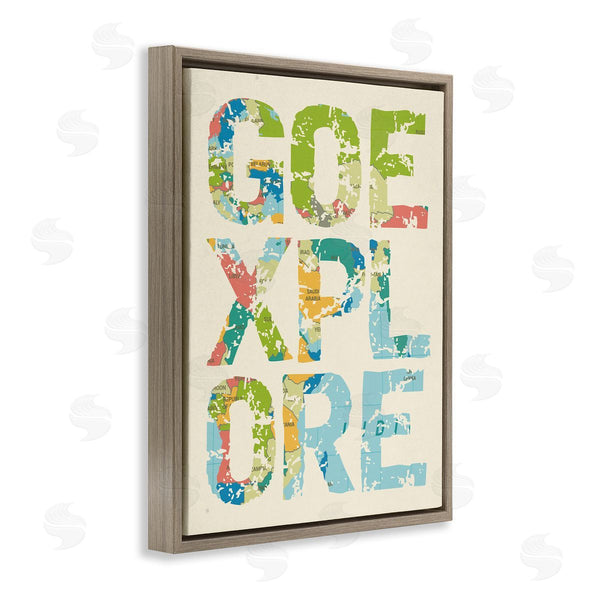 Stupell Industries Stupell Studio | Go Explore Map Typography