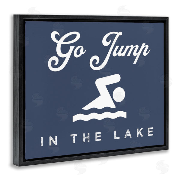 Stupell Industries Stupell Studio | Go Jump In Lake Nautical Swimmer Iconography Sign Wall Art
