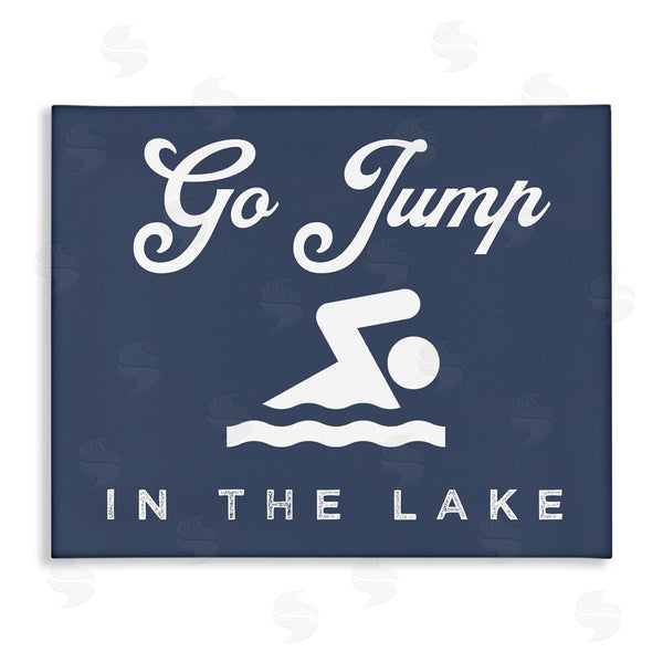 stupell industries Stupell Studio | Go Jump in Lake Nautical Swimmer Iconography Sign Wall Art