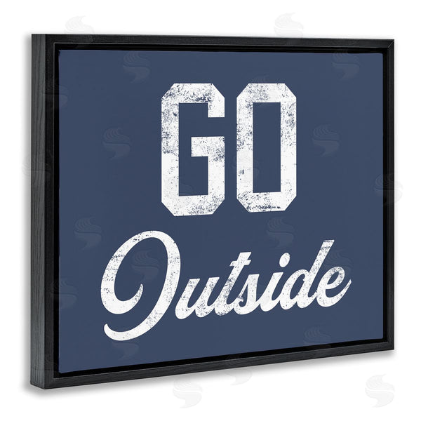 Stupell Industries Stupell Studio | Go Outside Kids Vintage Text Phrase Design Wall Art