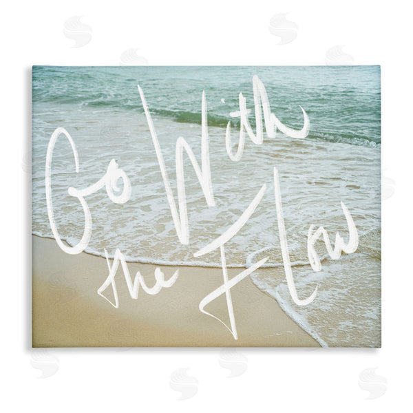stupell industries Stupell Studio | Go With the Flow Phrase Incoming Beach Tide Wall Art