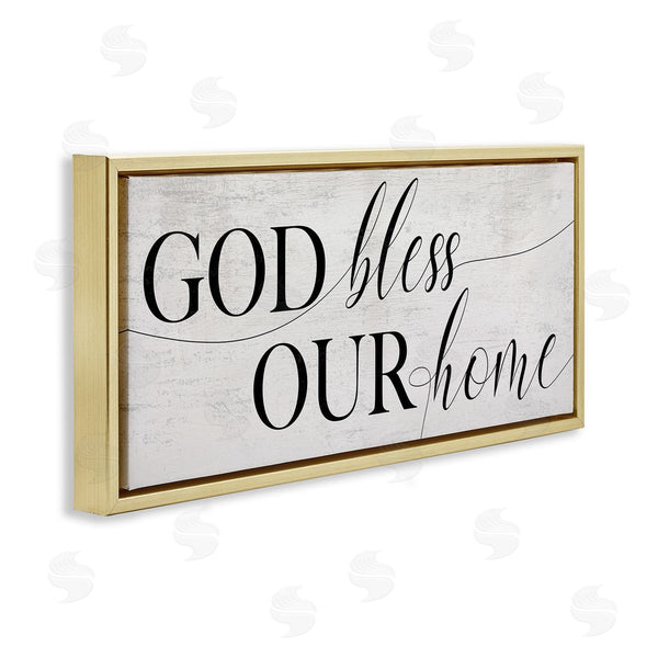 Stupell Industries Stupell Studio | God Bless Our Home Phrase Wall Art