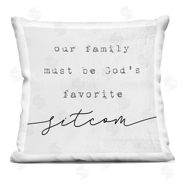 stupell industries Stupell Studio | God's Favorite Sitcom Printed Throw Pillow