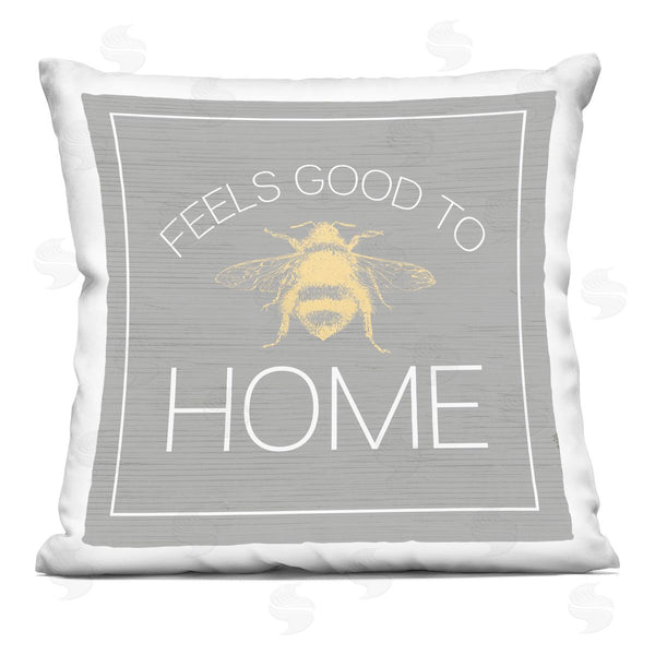 stupell industries Stupell Studio | Good To Bee Rustic Insect Bumble Phrase Printed Throw Pillow