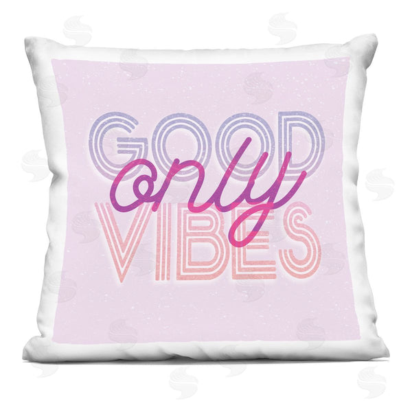 stupell industries Stupell Studio | Good Vibes Only Fun Phrase Printed Throw Pillow