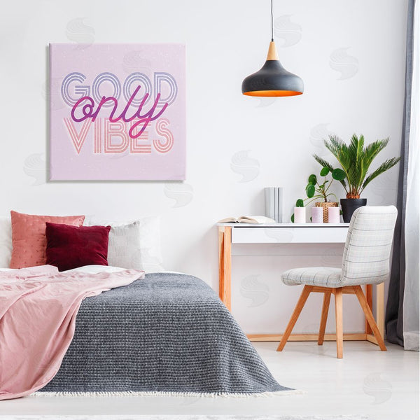 Stupell Industries Stupell Studio | Good Vibes Only Retro Text Wall Art