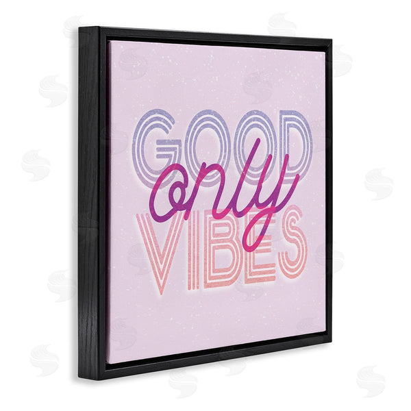 Stupell Industries Stupell Studio | Good Vibes Only Retro Text Wall Art
