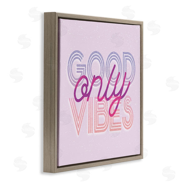Stupell Industries Stupell Studio | Good Vibes Only Retro Text Wall Art