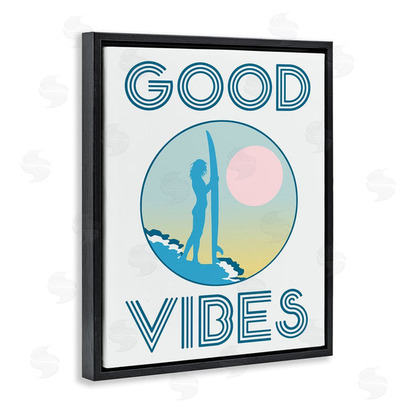 Stupell Industries Stupell Studio | Good Vibes Surfer Chick Sunset