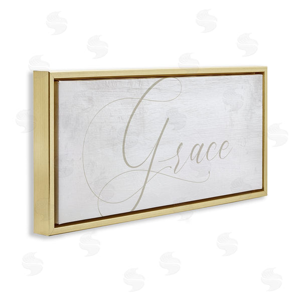 Stupell Industries Stupell Studio | Grace Phrase Elegant Cursive Typography Neutral
