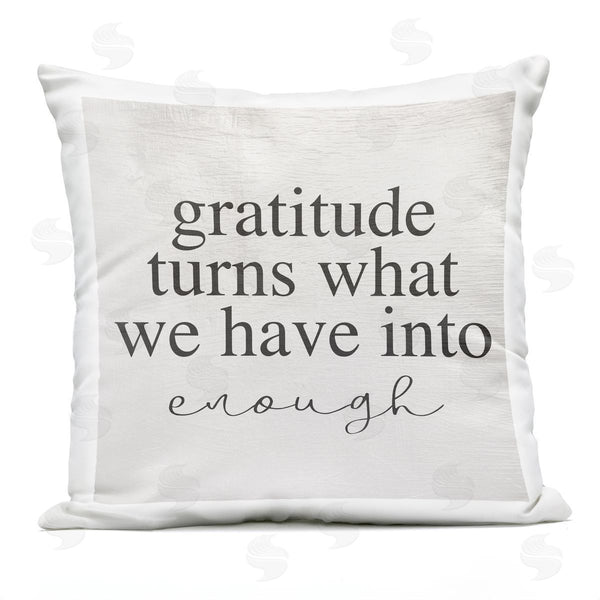 Stupell Industries Stupell Studio | Gratitude Into Enough Printed Throw Pillow