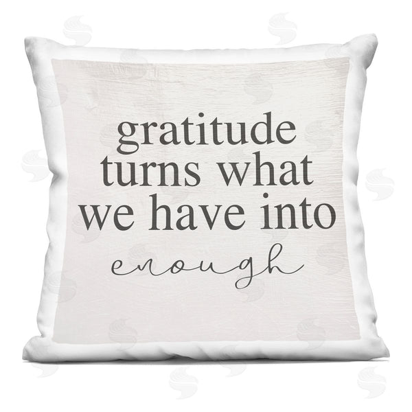 stupell industries Stupell Studio | Gratitude Into Enough Printed Throw Pillow
