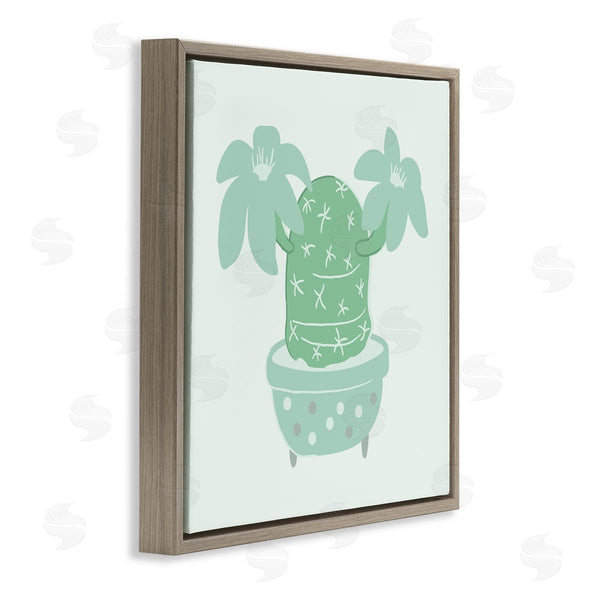 Stupell Industries Stupell Studio | Green Cactus Flower Blooming Plant Wall Art